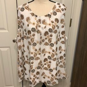 Calvin Klein Plus Pleated Neck Top